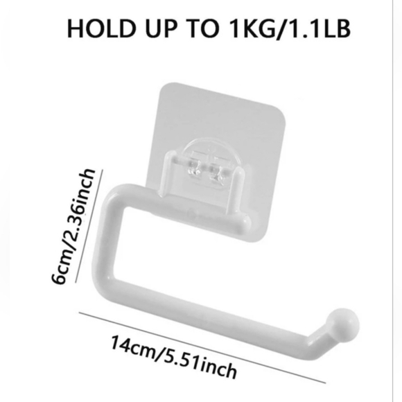 Punch-free Kitchen Tissue Holder White - Picture 3 of 3